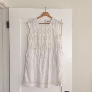 White Linen Madewell Dress